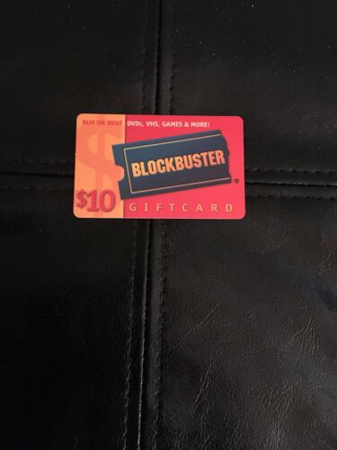 Blockbuster Video $10 Gift Card Movie Ticket Logo-no Value