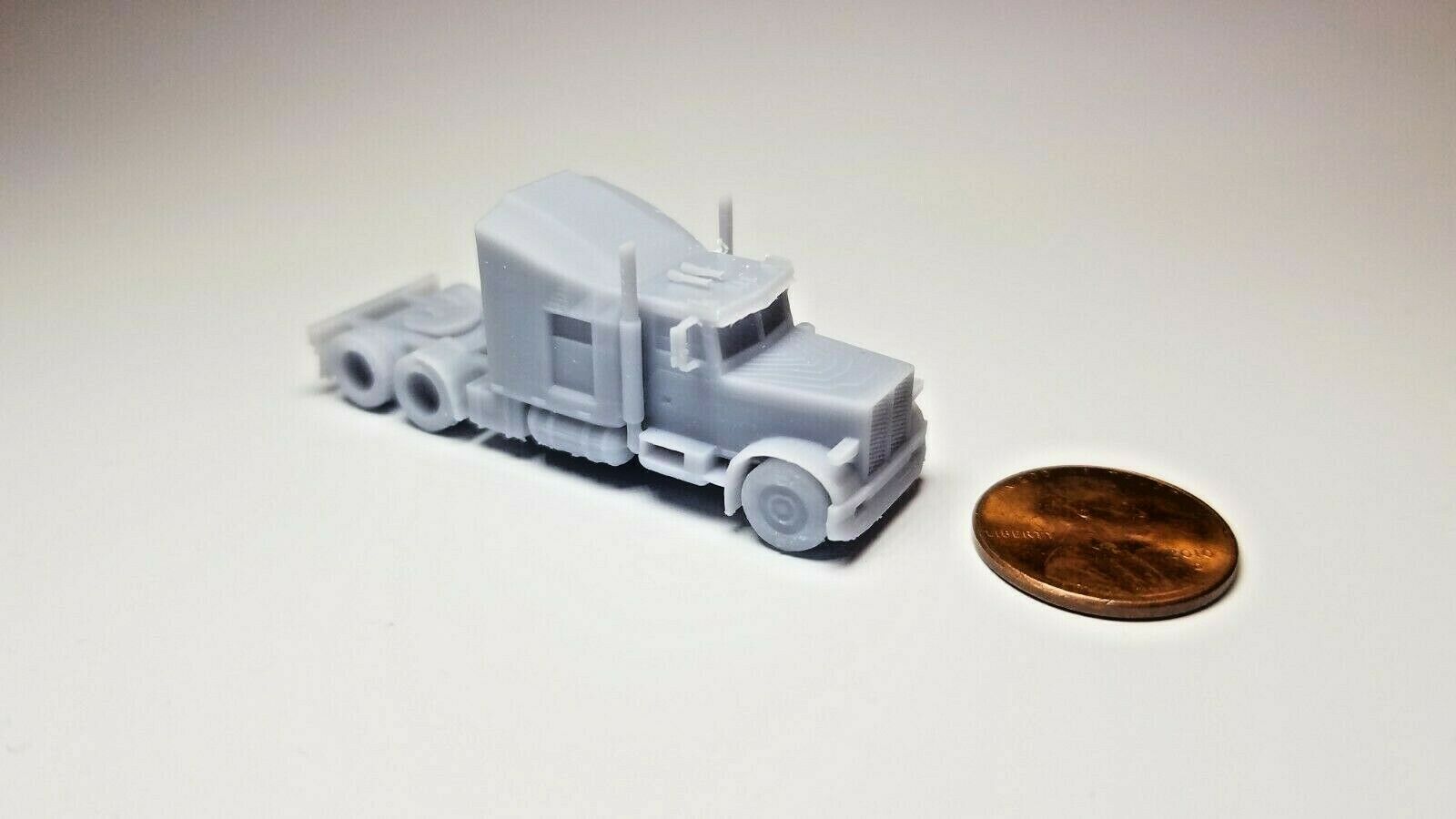 N Scale Semi No.2 Truck Tractor 1:160 Model Unpainted Railroad Diorama Unpainted