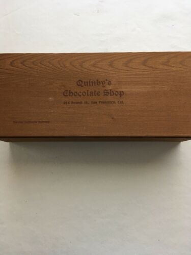 Quimby’s Choc Shop-powell St-san Francisco 10 1/2x 3 X 4 1/2-vintage Redwood Box
