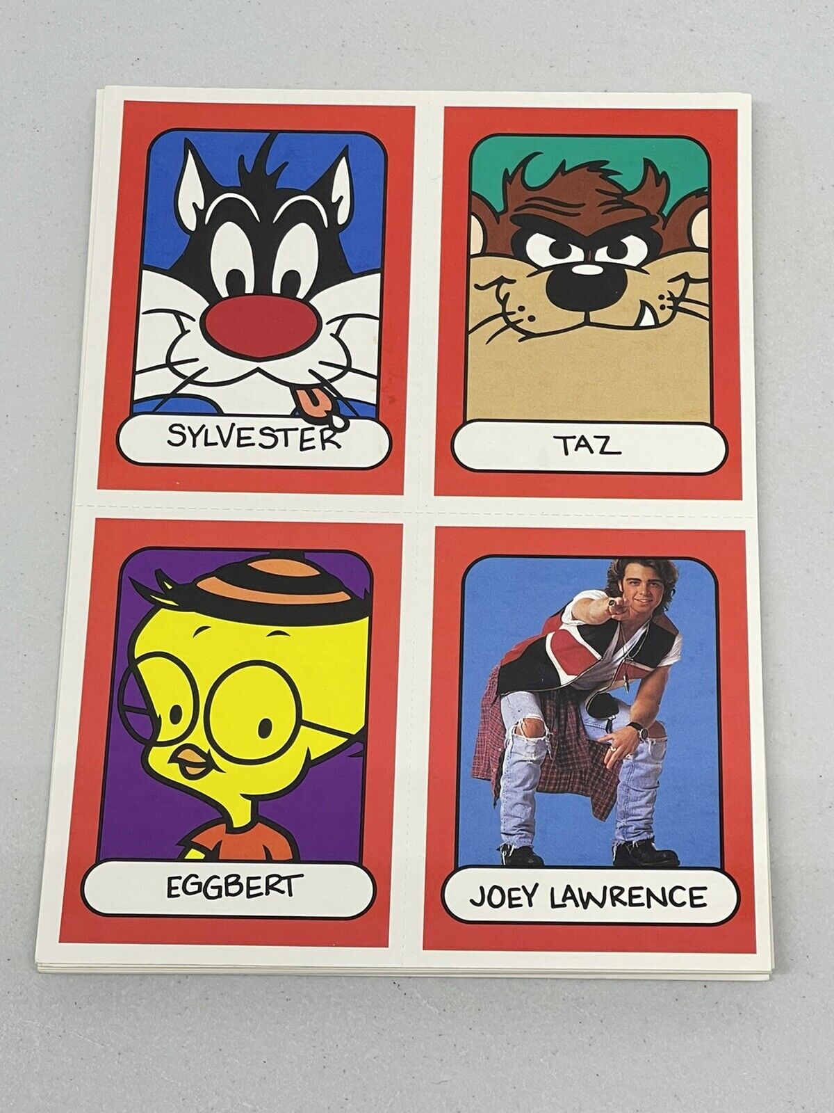 Looney Tunes Promo Card Set Of 4 Joey Lawrence Vtg ‘93 Toon In To School
