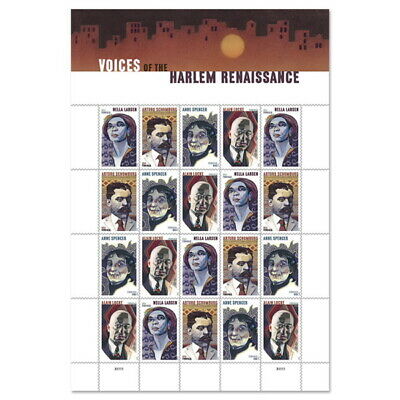 Usps New Voices Of Harlem Renaissance Pane Of 20