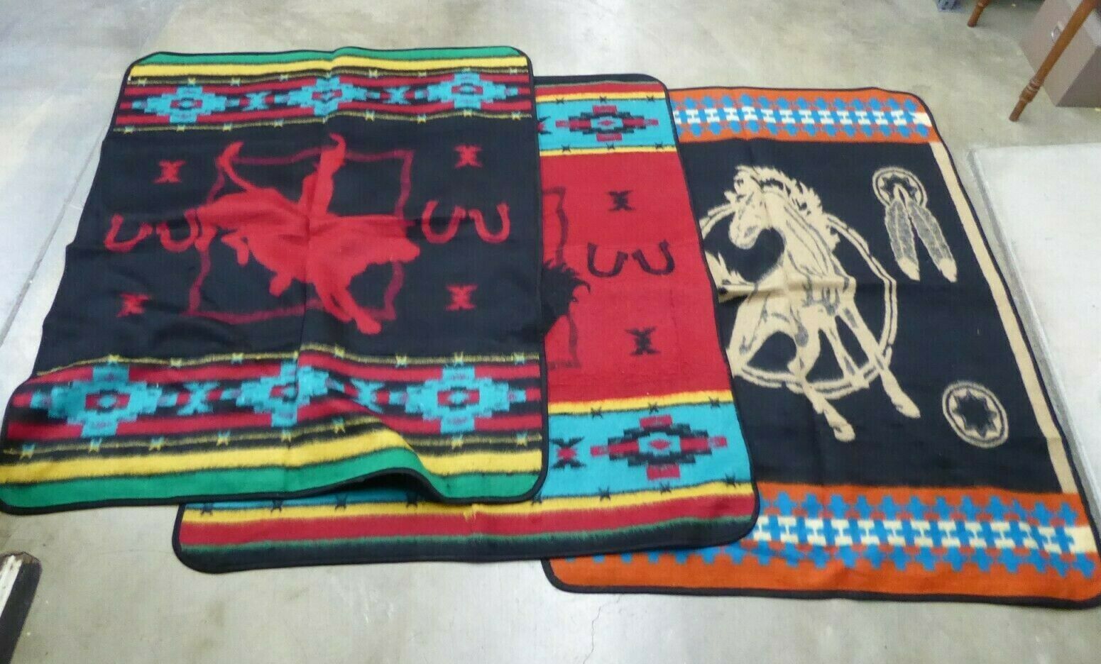 Three El Paso Saddle Blankets