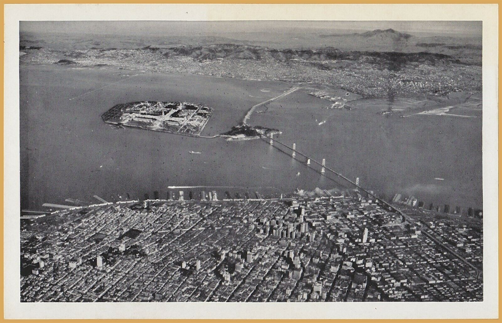 San Francisco, Calif., Arial View Of The Bay Region, Oakland Bay Bridge, Mt. Dia