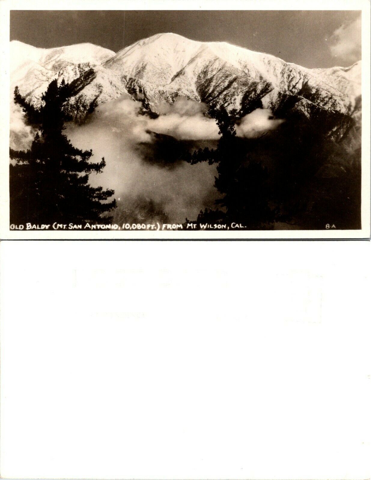 Postcard Sale-3 Real Photo Postcards Of Snowcapped Southern California Mountains