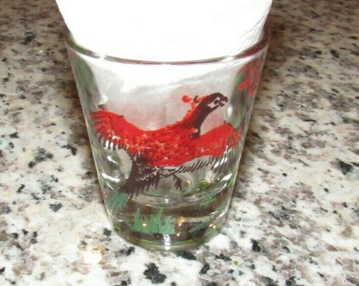 Vintage Pheasant Grouse Shot Glass Shotglass - Hunting