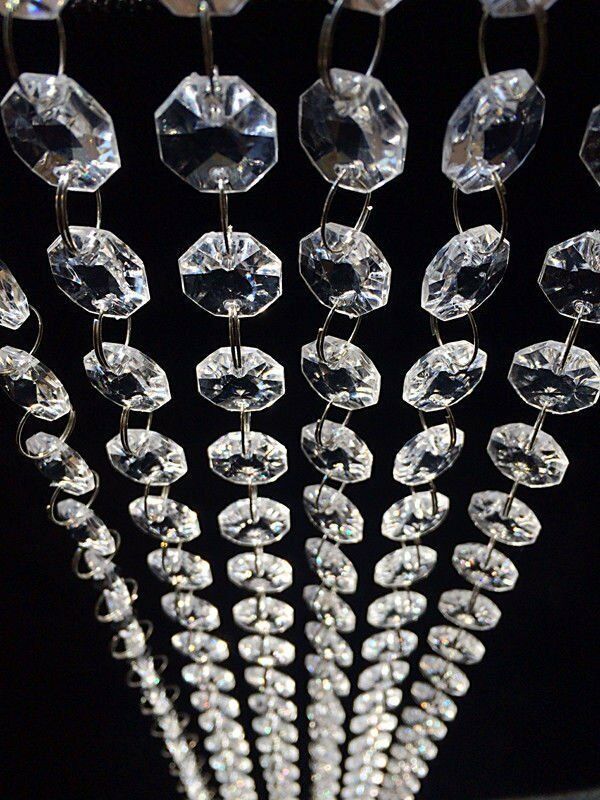 30ft Acrylic Crystal Bead Chandelier Wedding Centerpiece Garland Chain Prisms