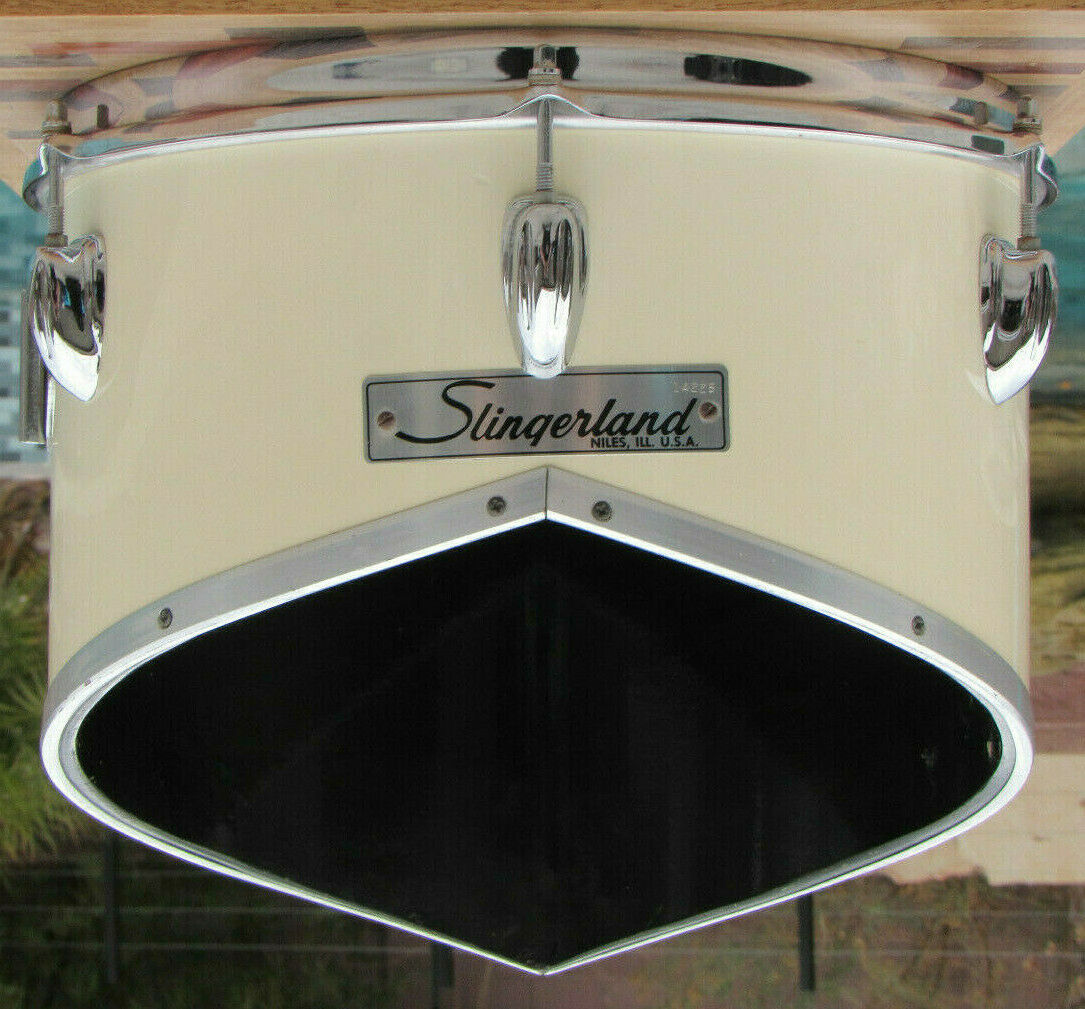 Late 1970’s/early 1980’s Slingerland 13” Diameter White Wrap Cut-away Concert To