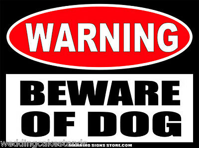 Beware Of Dog Warning Sign Bumper Sticker Decal  Ws425