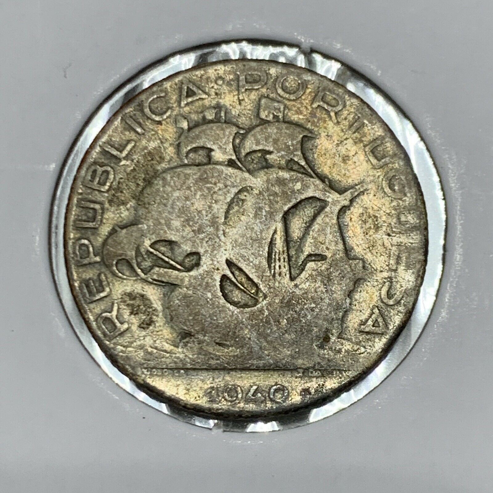 1940 Real Silver 2 1/2 Escudo Coin Portugal