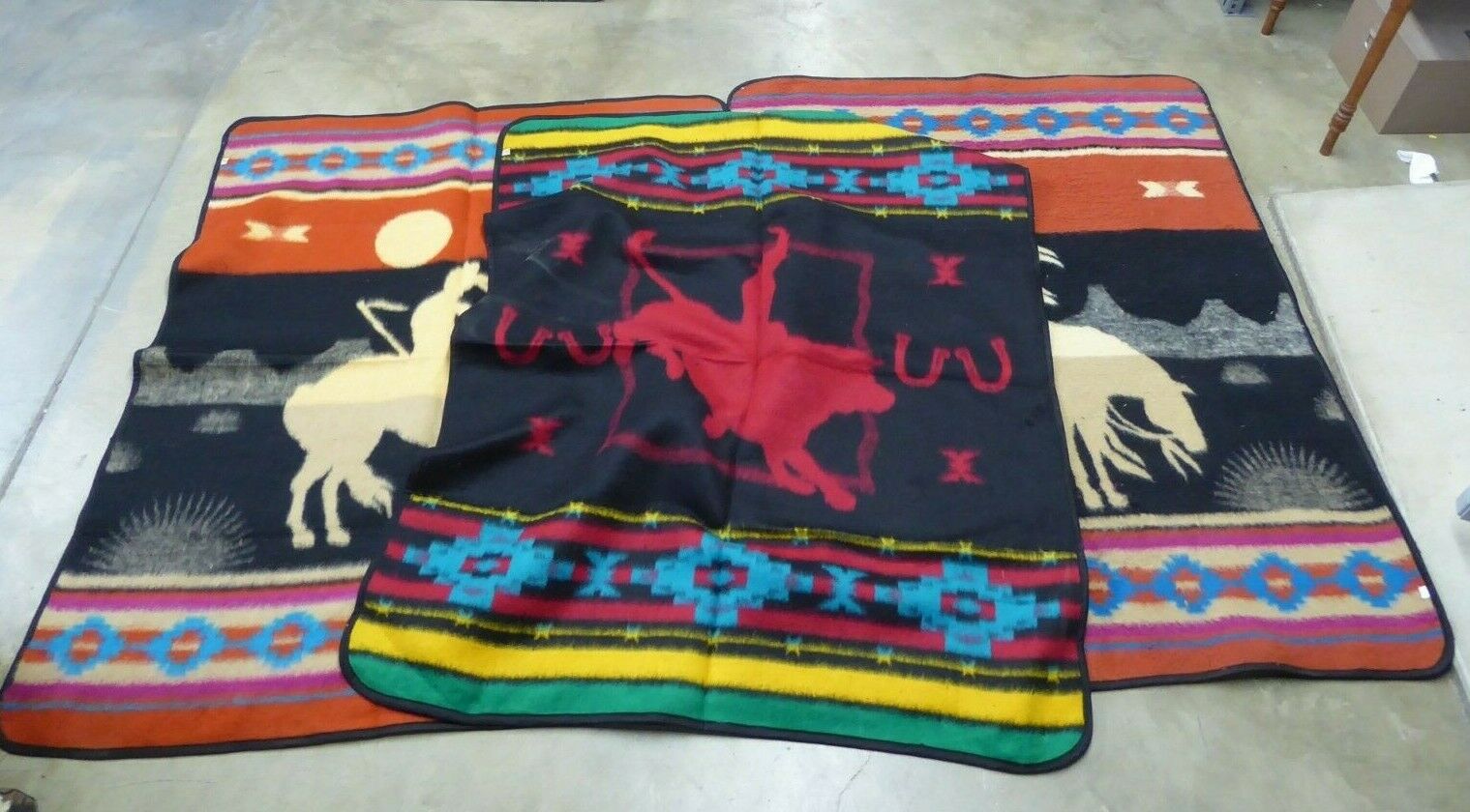 Three El Paso Saddle Blankets