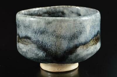 #6480: Japanese Mino-ware Blue Glaze Tea Bowl Green Tea Tool Tea Ceremony