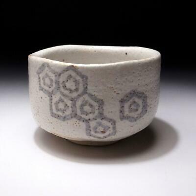 @hc41 Vintage Japanese Pottery Tea Bowl Of Shino Ware