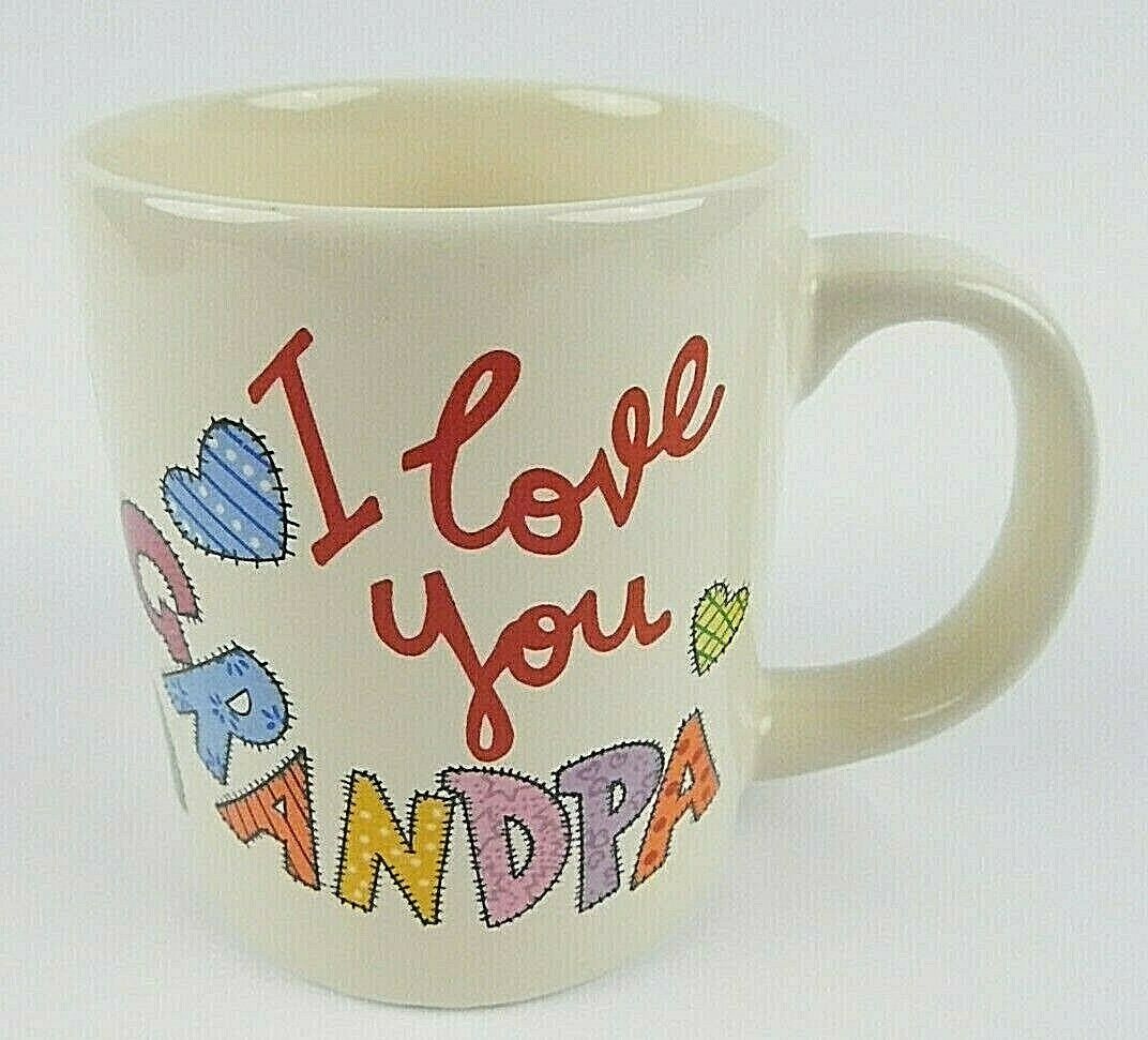 Vintage Lefton 1988 I Love You Grandpa Coffee Mug Cup 12oz Free Shipping