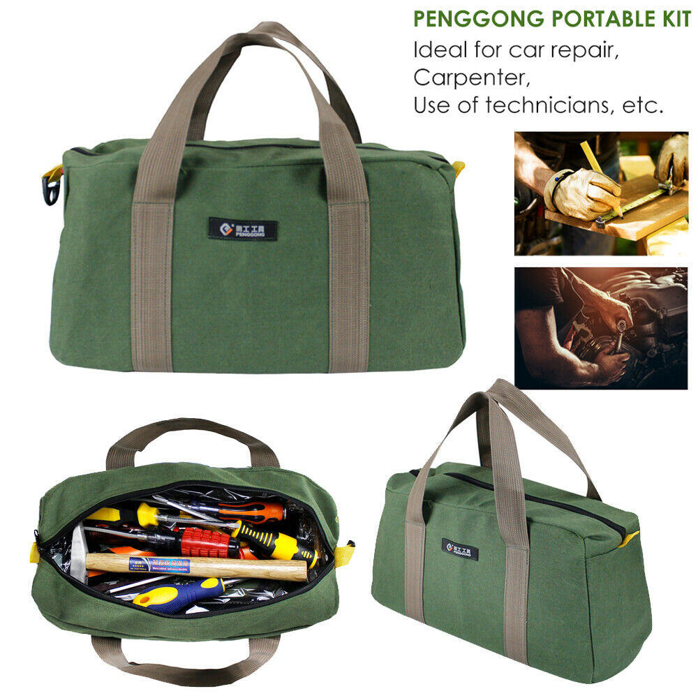Multi-function Canvas Waterproof Storage Hand Tool Bag Portable Toolkit Pouch