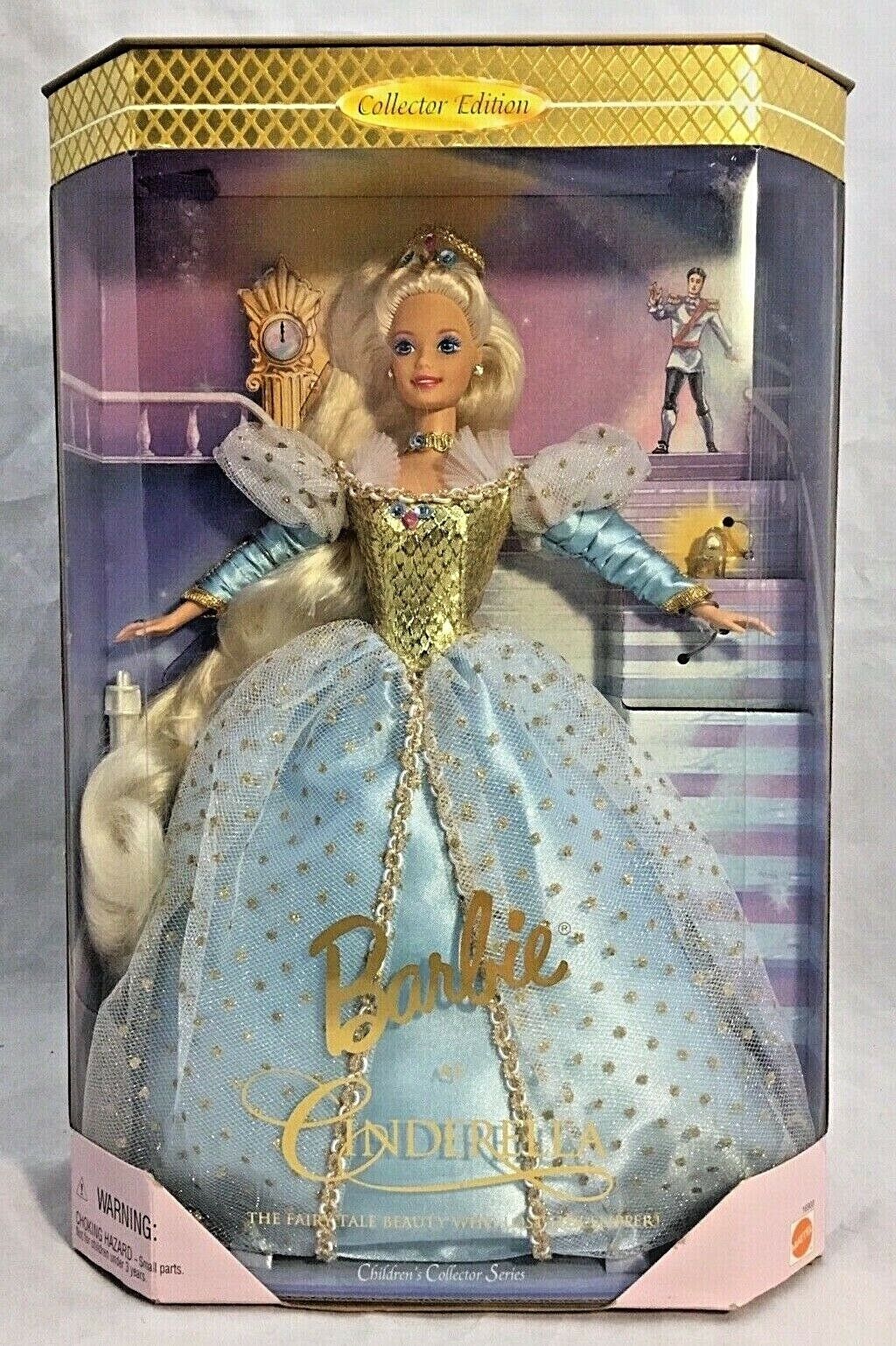 1996 Mattel Disney Cinderella Barbie Doll Children's Collector Series 16900 Nrfb