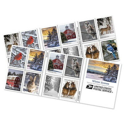 Usps New Winter Scenes Booklet Of 20