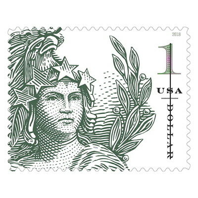 Usps New $1 Statue Of Freedom Pane Of 10